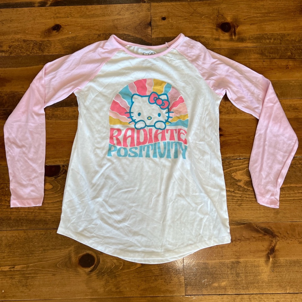 Hello Kitty NWT Pink and White T-Shirt XL 14 girls